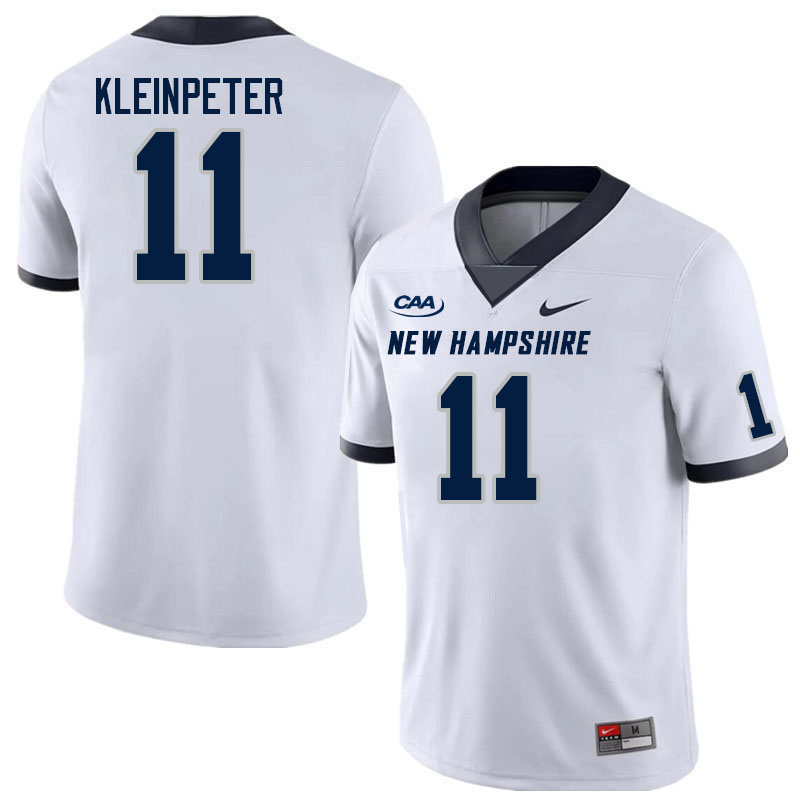New Hampshire Wildcats #11 Barry Kleinpeter College Football Jerseys Stitched Sale-White